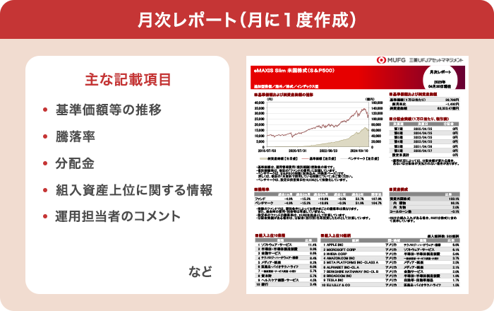 月次レポート(月に1度作成)